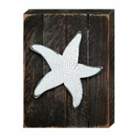 CLEAN CHOICE Nautical Starfish Art on Board Wall Decor  Wood CL2969880